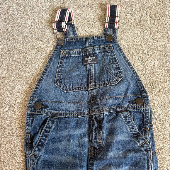 Oshkosh B'Gosh Jean Denim Overalls Canvas Straps Kids Toddler Size 3T - Picture 1 of 10